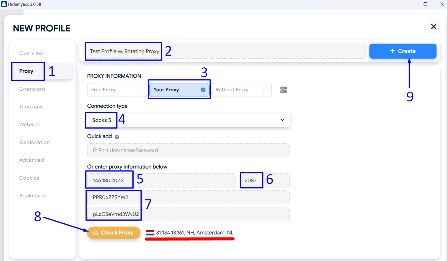 Setting Up A Proxy In Hidemyacc ProxyCompass