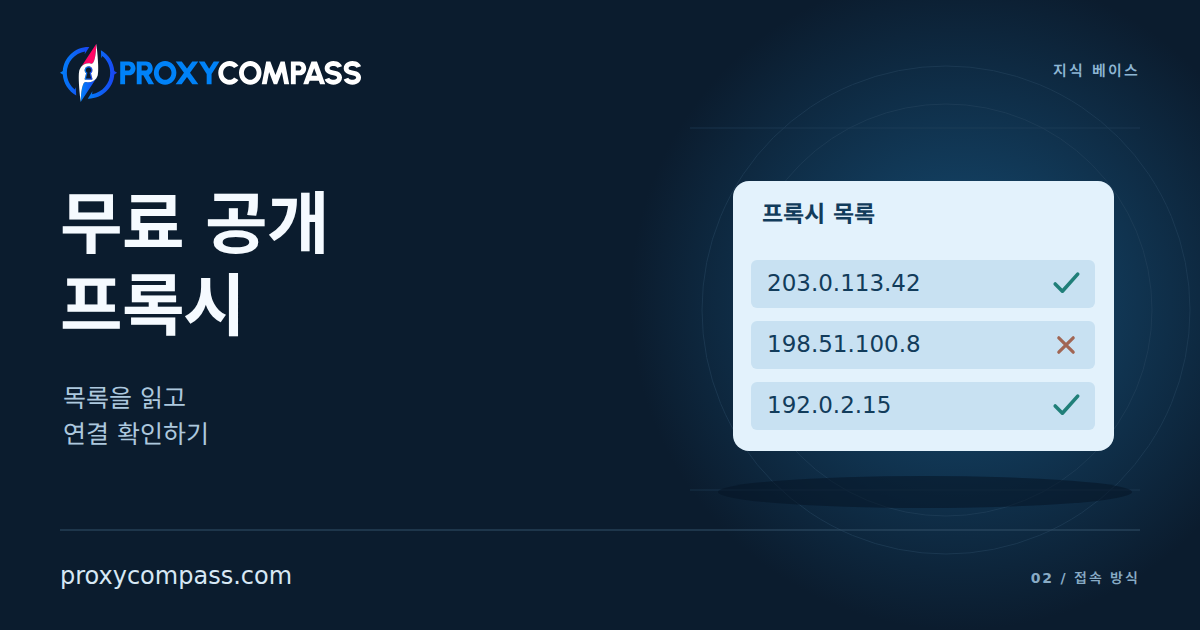 무료 공개 프록시: 목록을 읽고 확인하는 방법