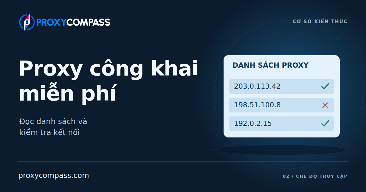 Proxy công khai miễn phí: Cách đọc và kiểm tra danh sách