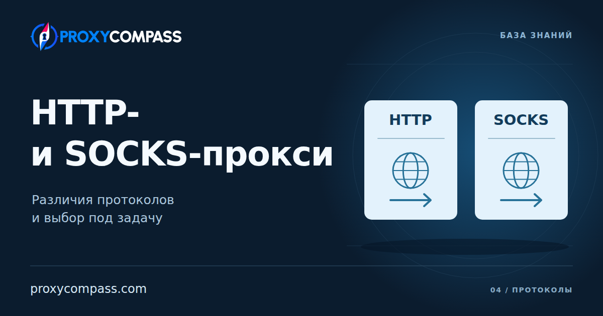 SOCKS- и HTTP-прокси: различия, скорость и выбор протокола