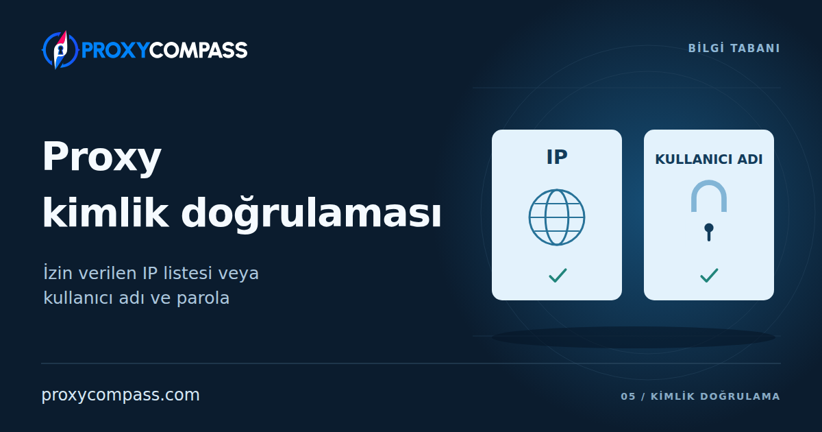 Proxy Kimlik Doğrulaması: İzin Verilen IP Listesi mi, Kullanıcı Adı ve Parola mı?