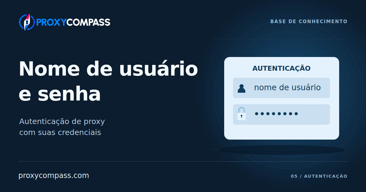 Autenticação de proxy com nome de usuário e senha: como conectar e evitar erros