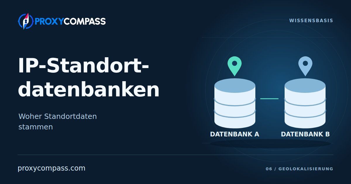 IP-Geolokalisierungsdatenbanken und Prüfdienste