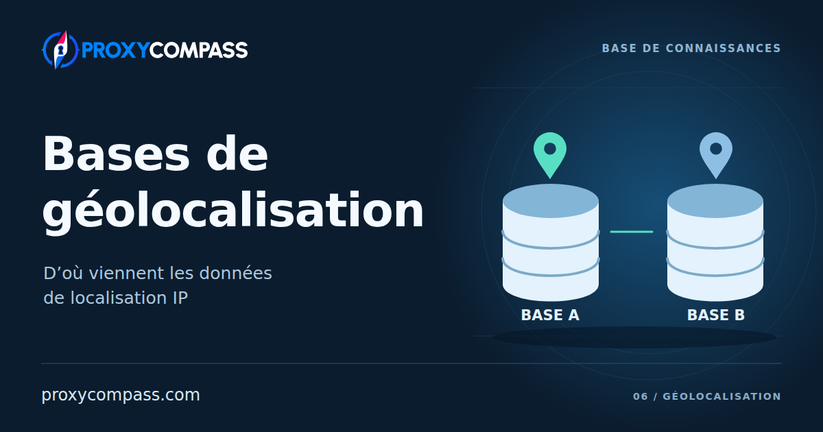 Bases de géolocalisation IP et outils de vérification