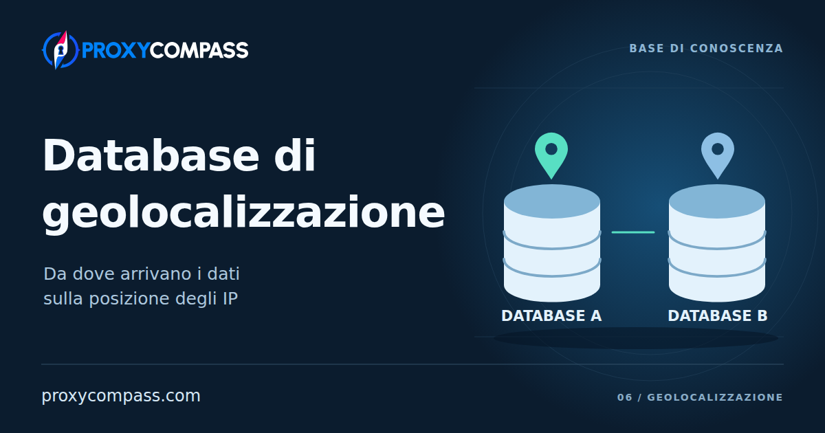 Database e strumenti di verifica della geolocalizzazione IP