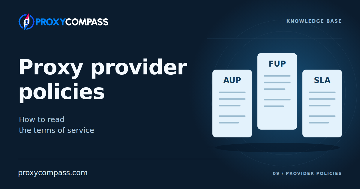 Proxy Provider Policies Explained