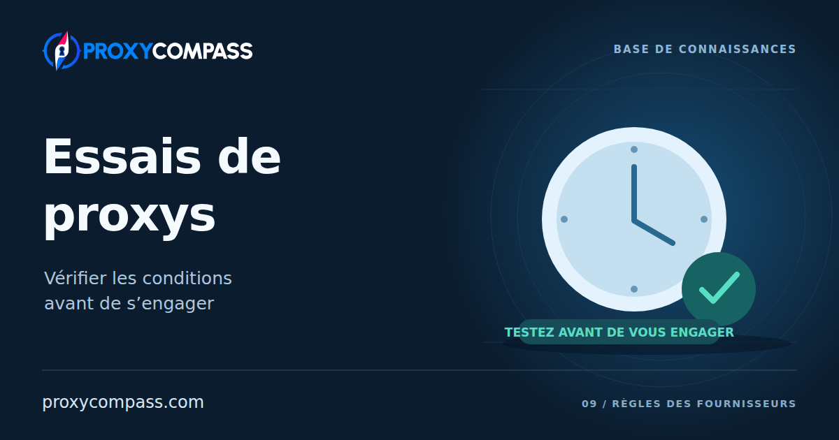 Règles des essais de proxys