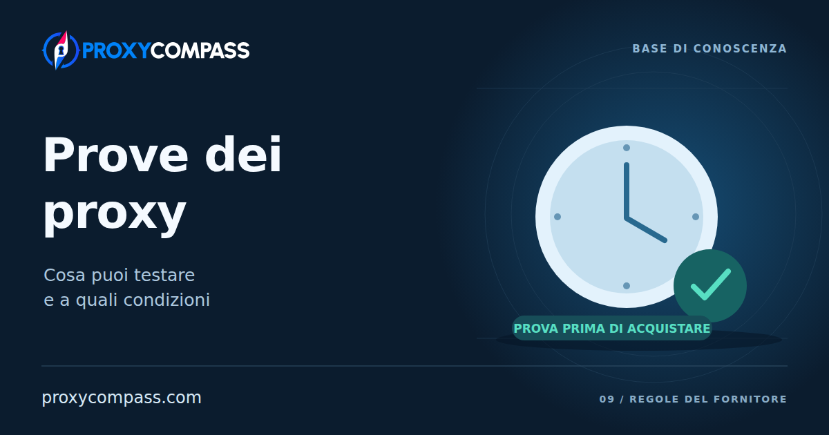 Regole sulle prove dei proxy