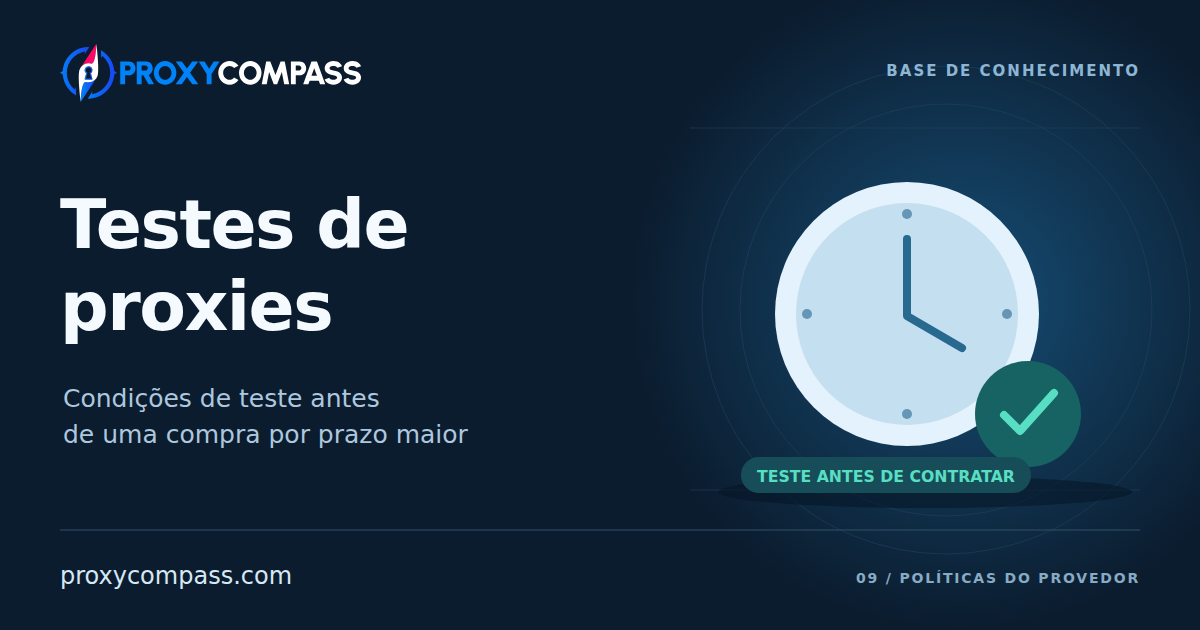 Políticas de teste de proxies