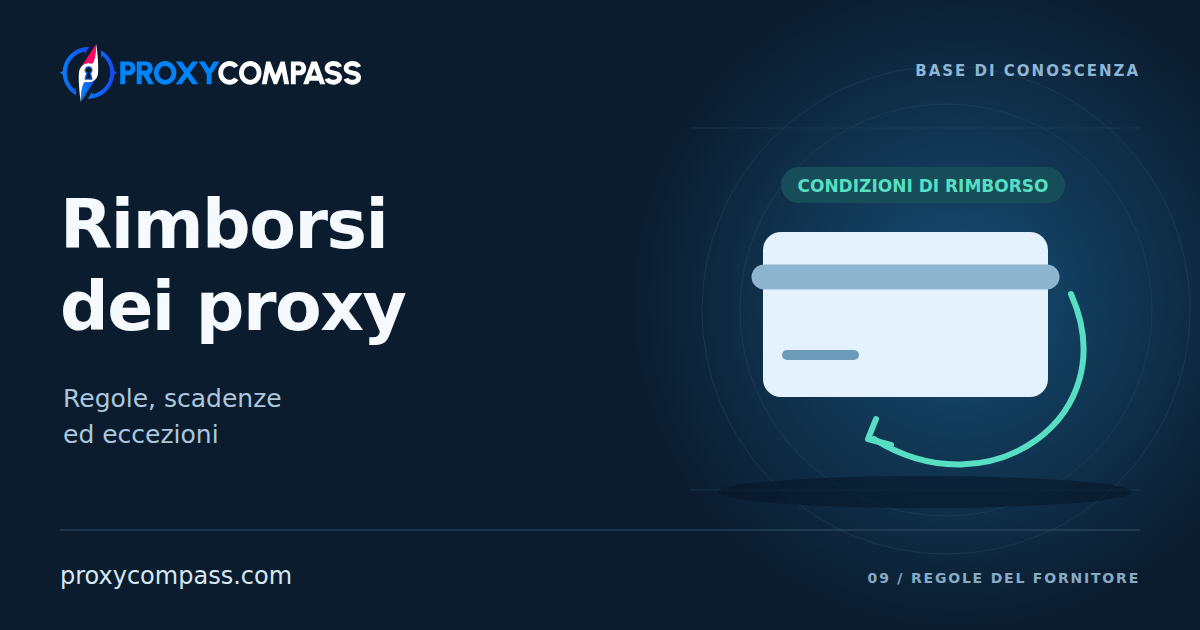 Regole sui rimborsi dei proxy