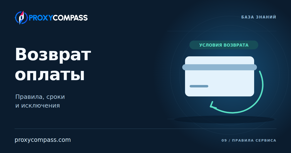 Возврат оплаты за прокси