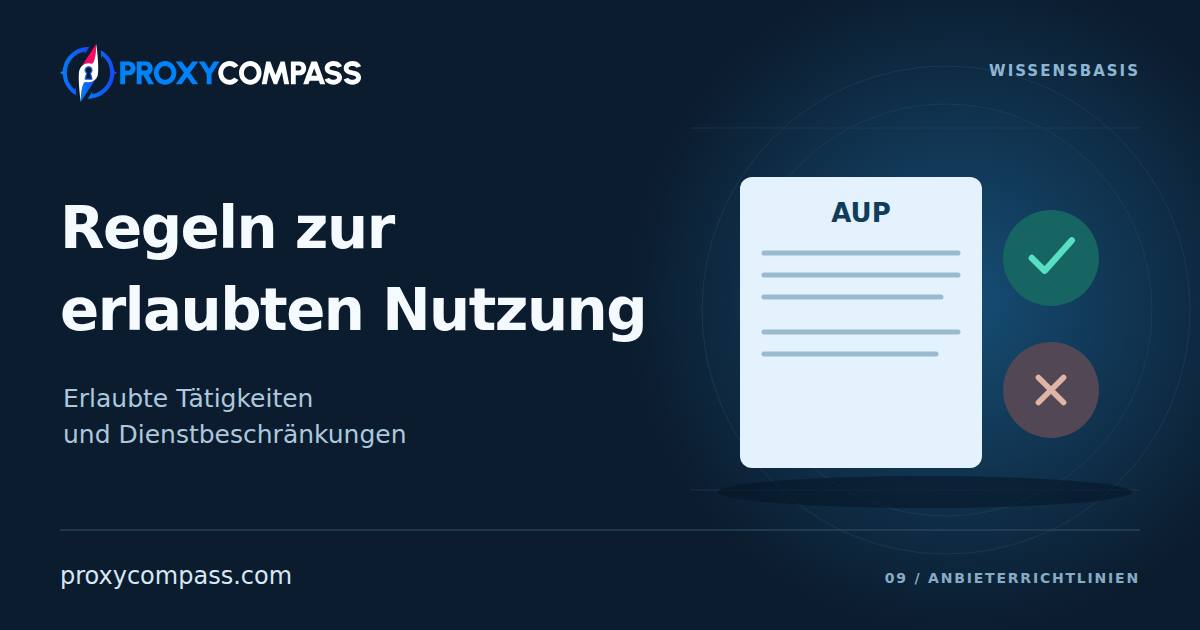 Richtlinien zur zulässigen Nutzung