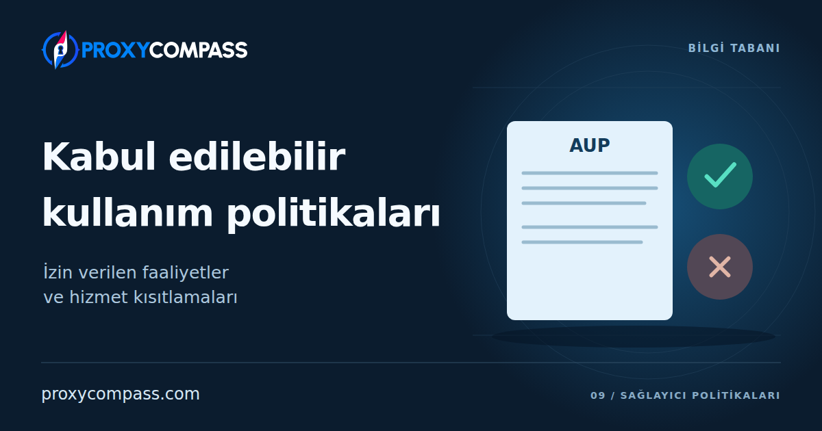 Kabul Edilebilir Kullanım Politikaları