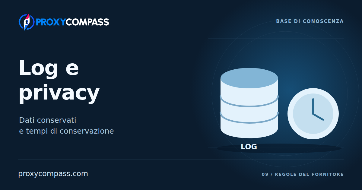 Log dei proxy e privacy
