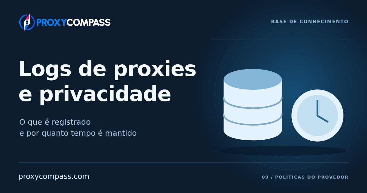 Registro de logs do proxy e privacidade