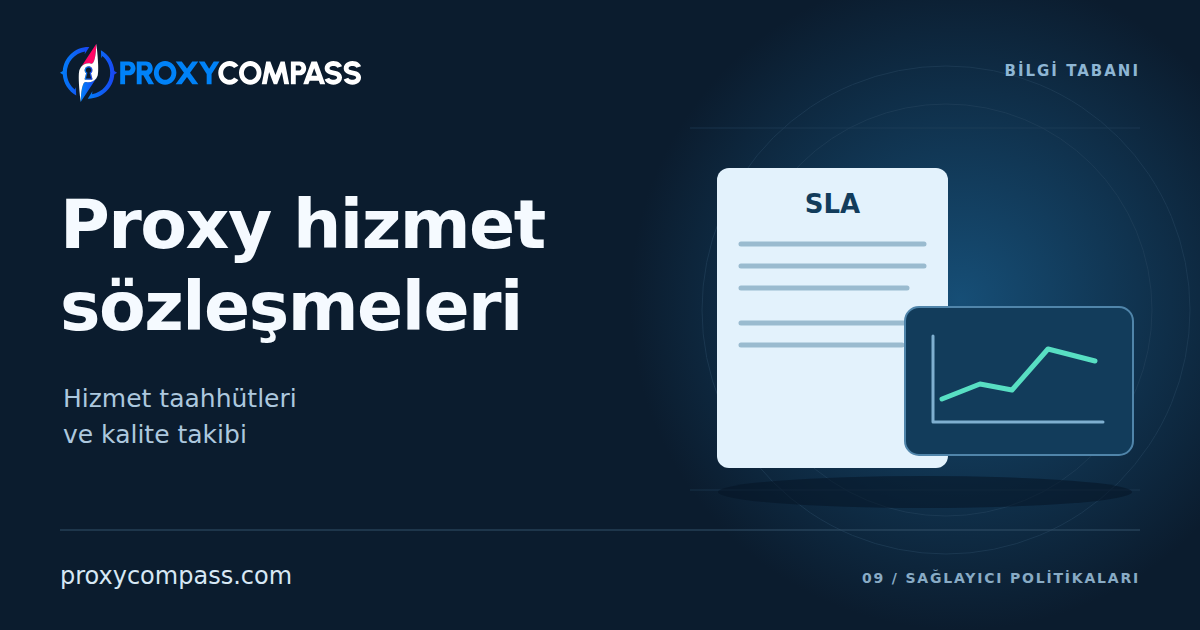 Proxy Hizmet Düzeyi Sözleşmeleri: Taahhütler ve İzleme