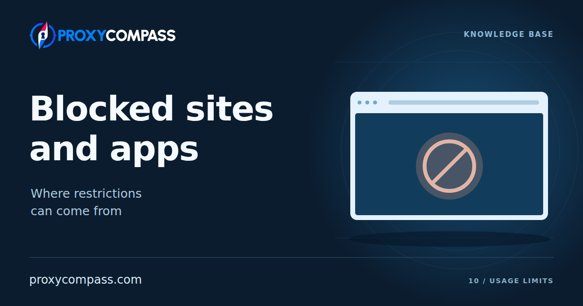Blocked Websites and Apps