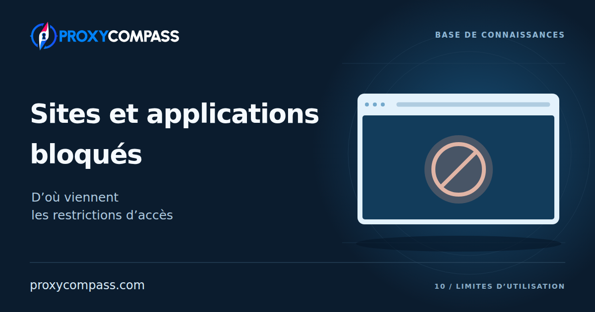 Sites et applications bloqués