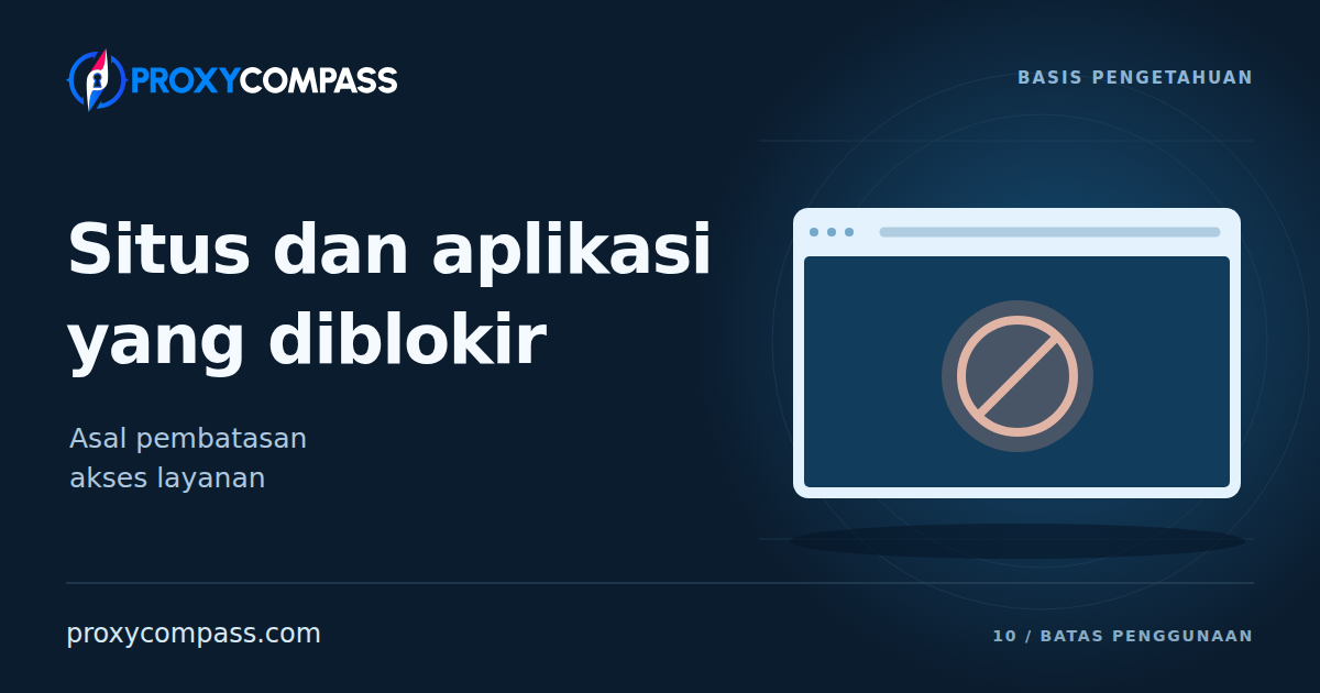 Situs Web dan Aplikasi yang Diblokir