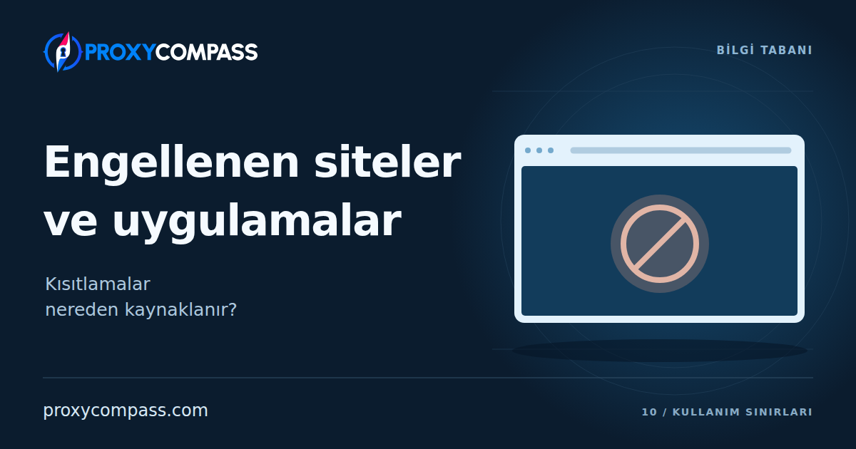 Engellenen Web Siteleri ve Uygulamalar