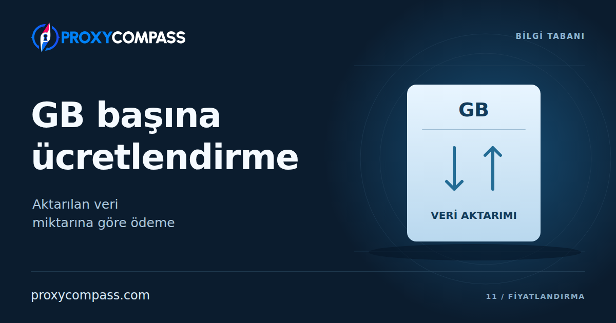 GB Başına Proxy Ücretlendirmesi
