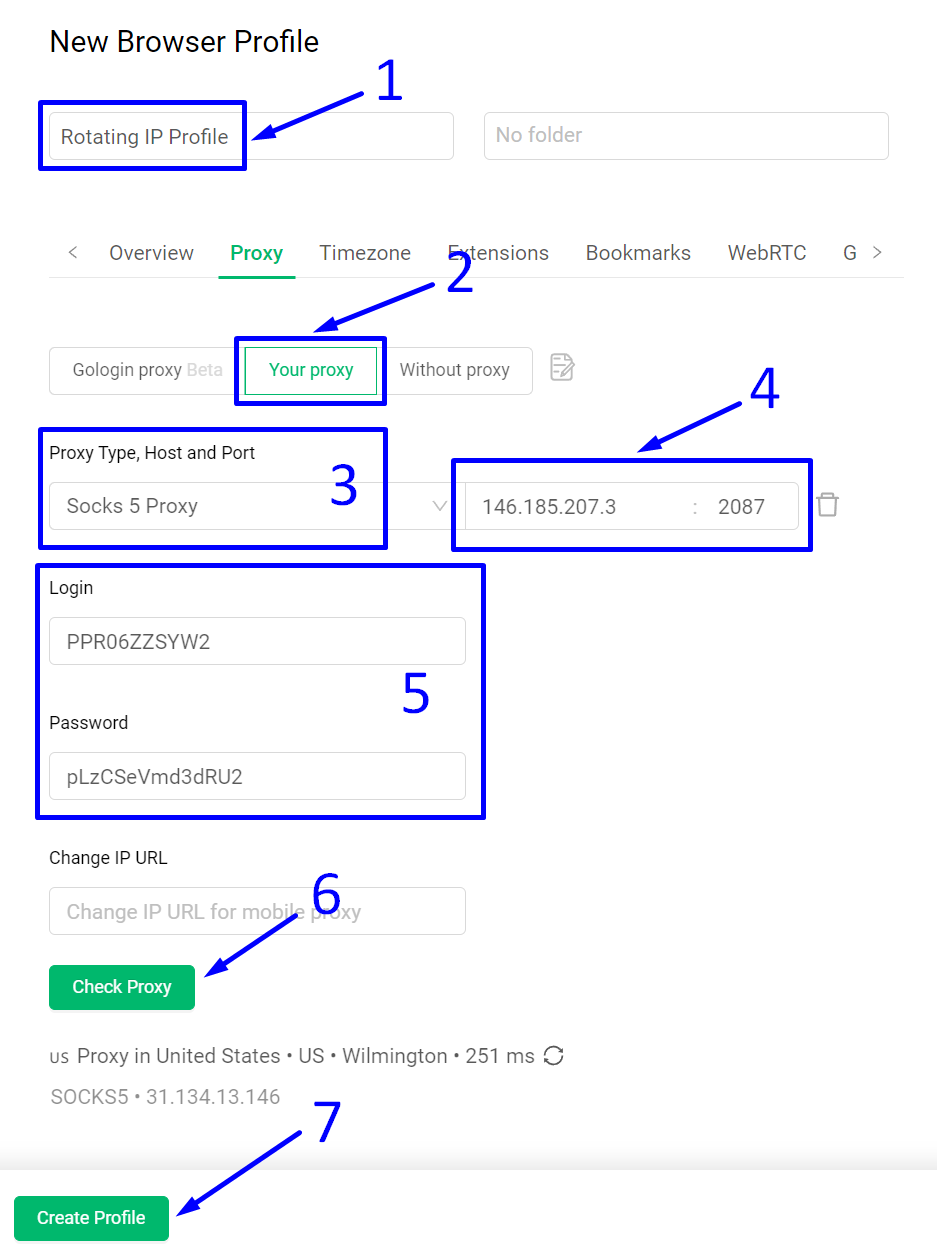proxy berputar gologin