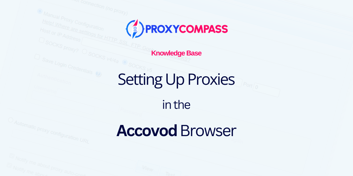 Configurando proxies no navegador Ackovod