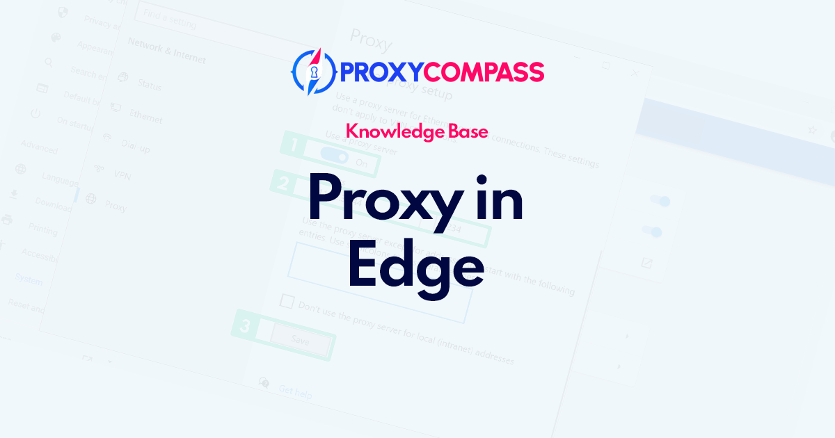 How to Set Up Proxy Servers in Edge Browser