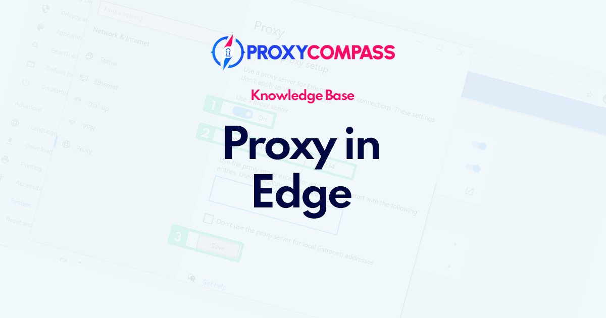 Edge Tarayıcıda Proxy Sunucuları Nasıl Kurulur