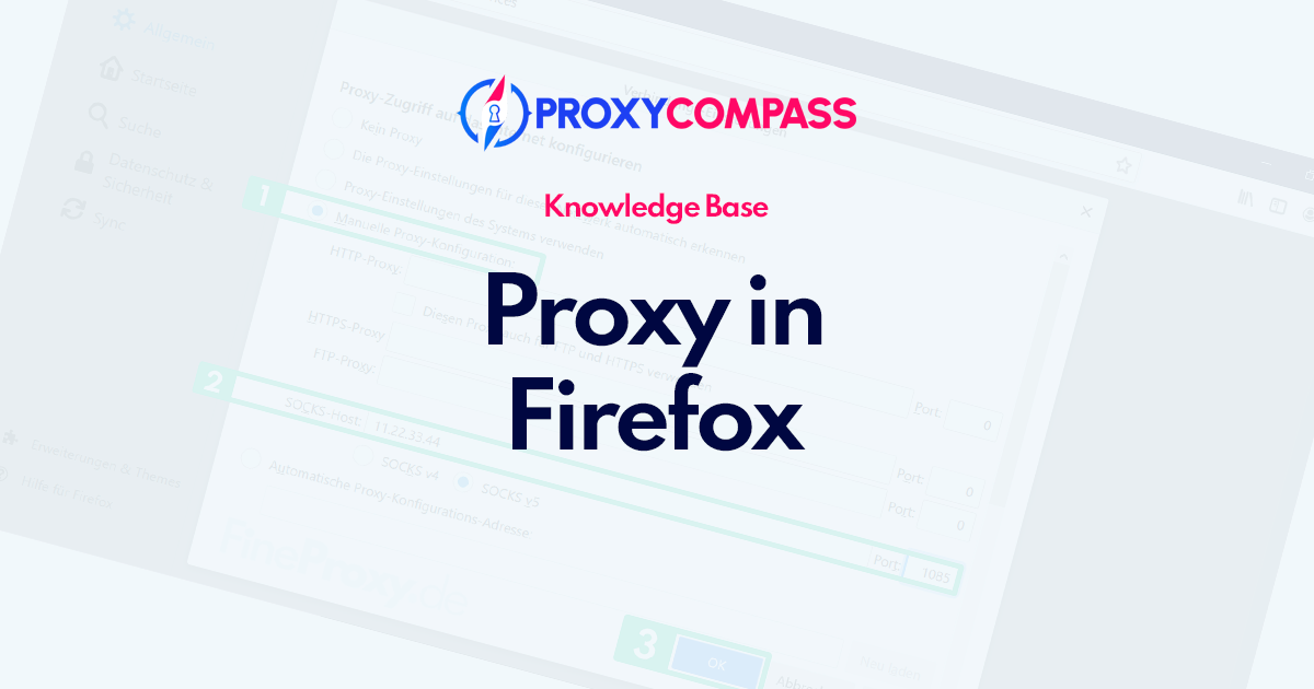 Configurando um servidor proxy HTTP e SOCKS no Mozilla Firefox