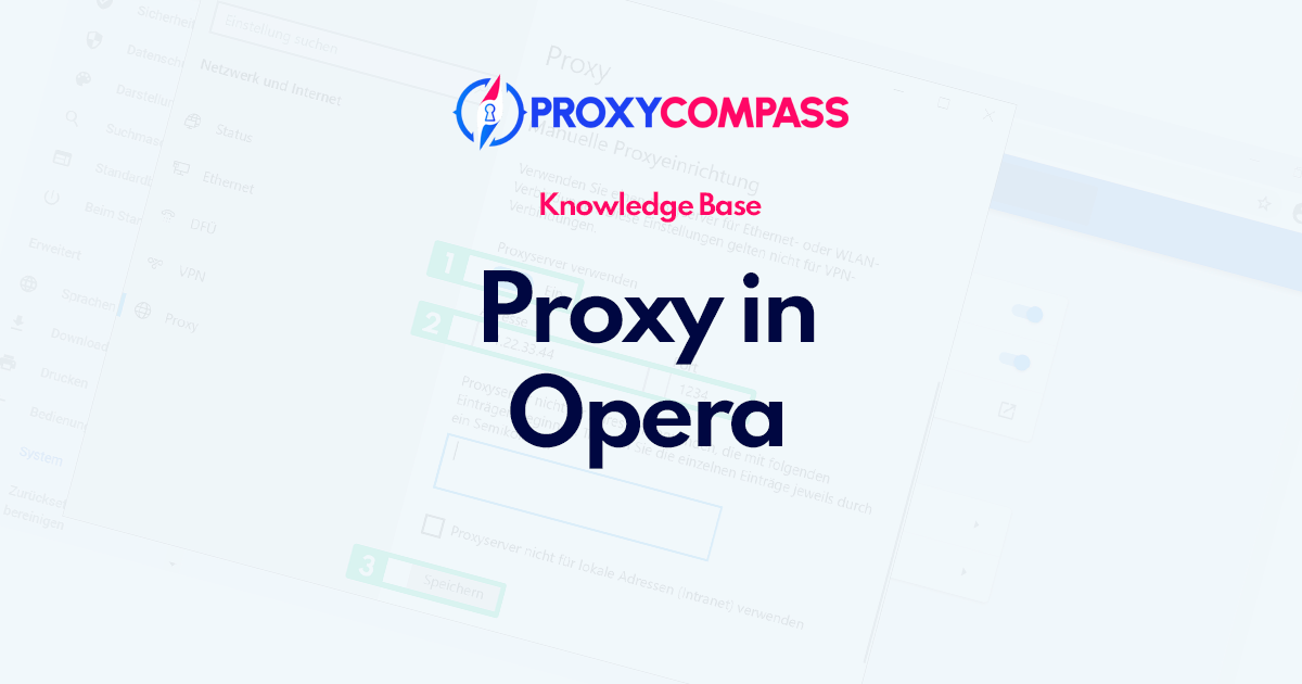 Einrichten von Proxyservern im Opera-Browser