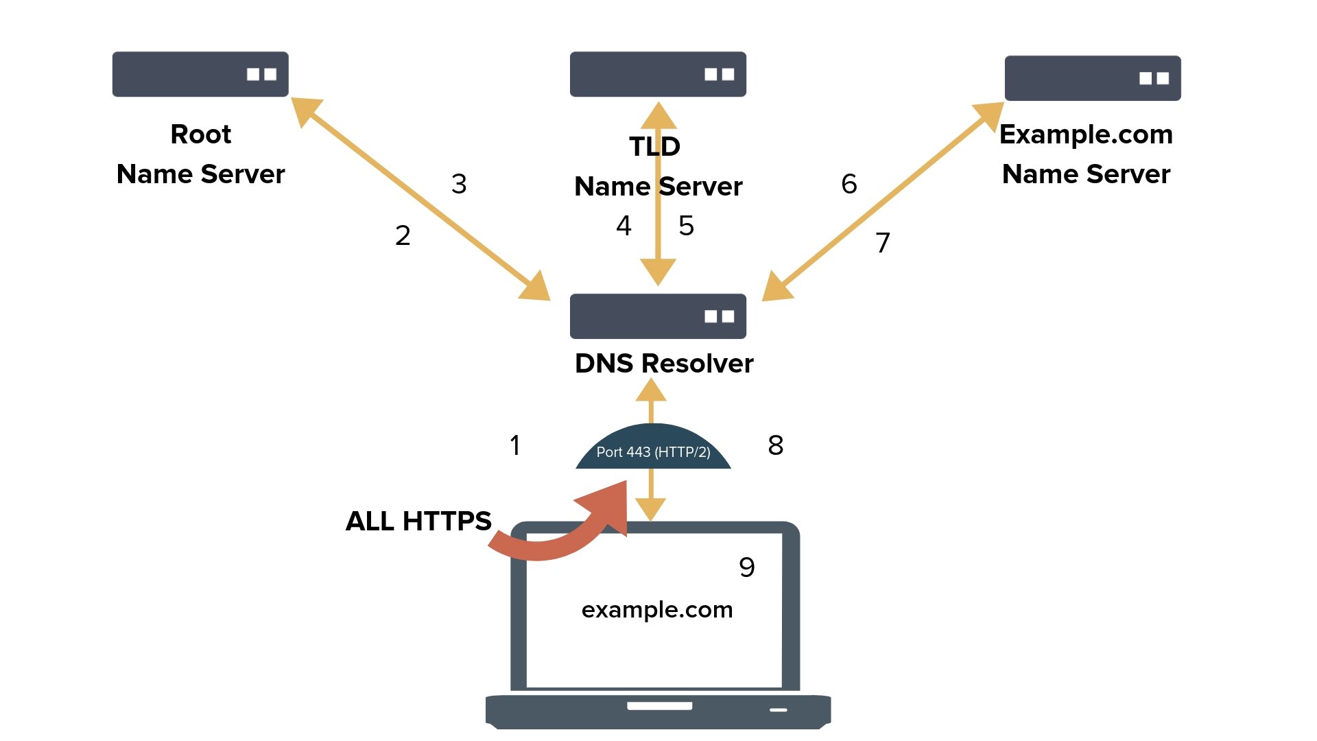 HTTPS (DoH) 上の DNS