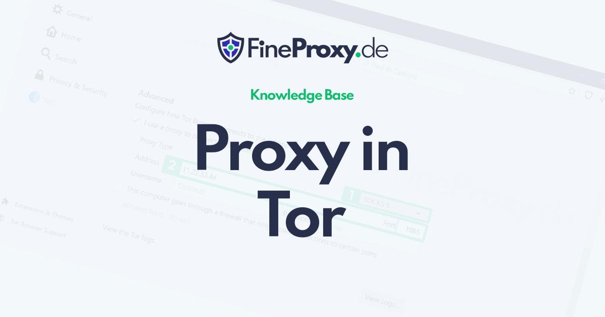 How to Set Up proxy Servers in Tor Browser
