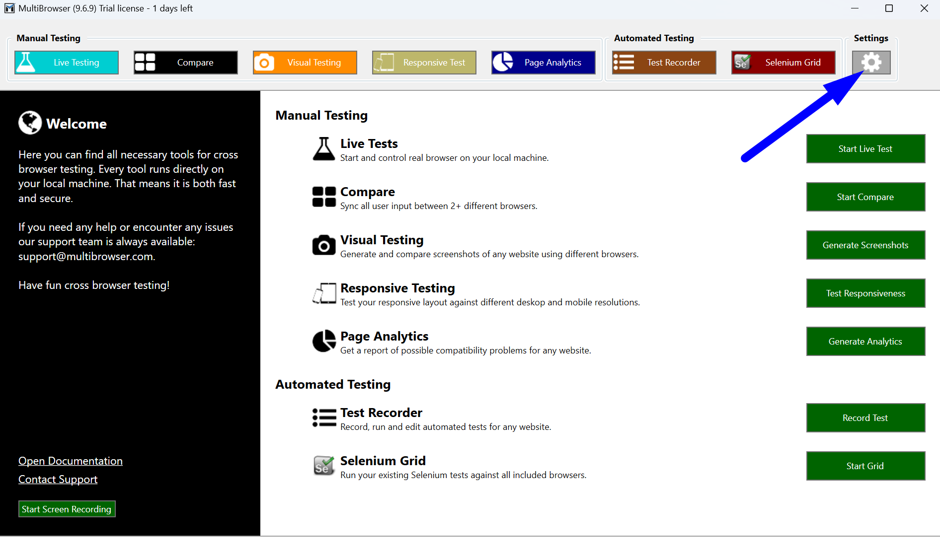 multibrowser open proxy settings