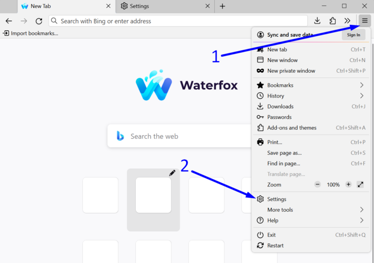 Setting Up A Proxy In Waterfox Proxycompass