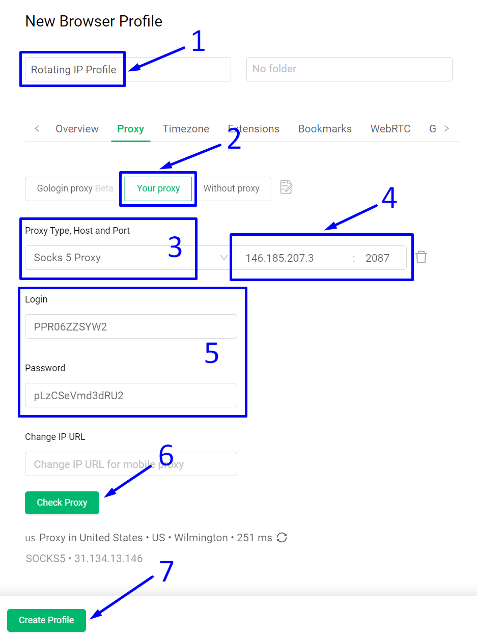 ротационный прокси gologin