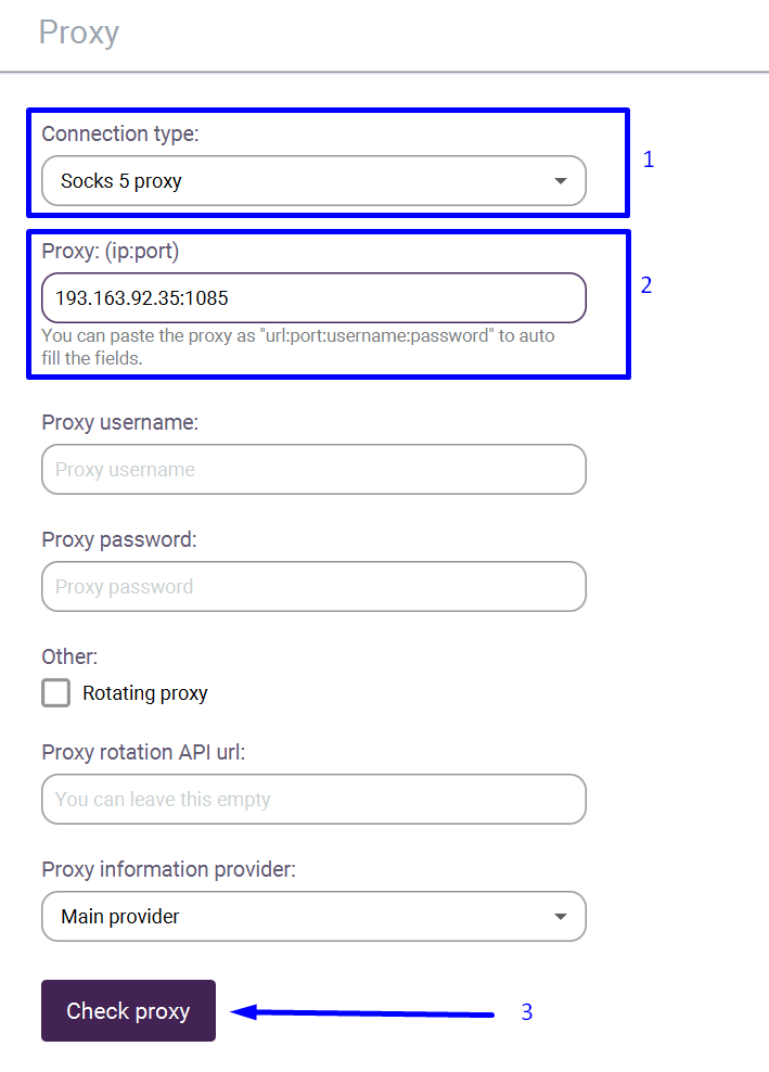 incognition choose static proxy