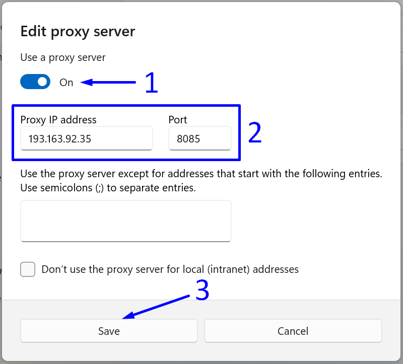 Epic Privacy قم بإعداد وكيل HTTP أو HTTPS