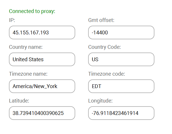 proxy de incógnição conectado