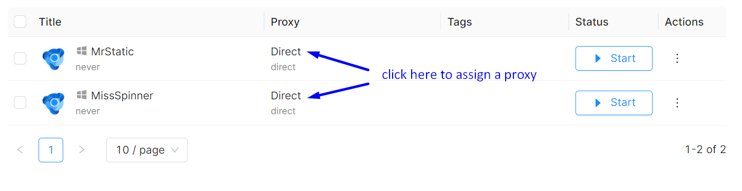 octobrowser bir profile proxy atar