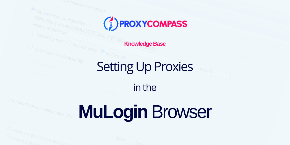 Setting Up a Proxy in MuLogin