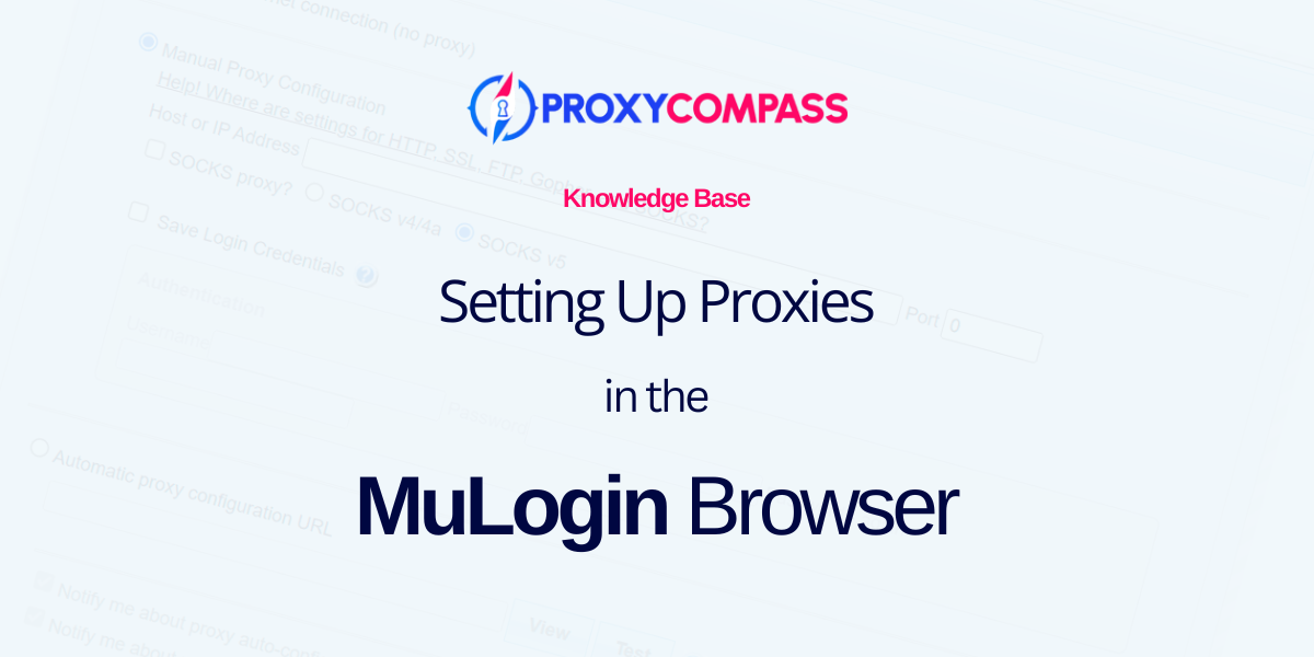 Configuration d'un proxy dans MuLogin