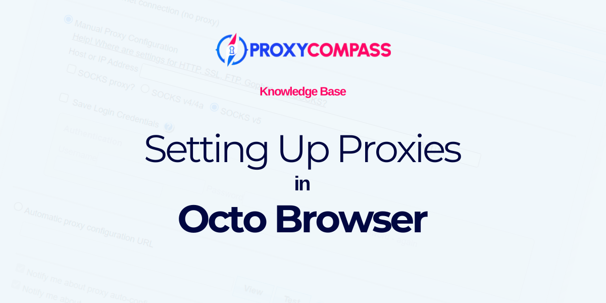 Configuración de servidores proxy en el navegador Octo